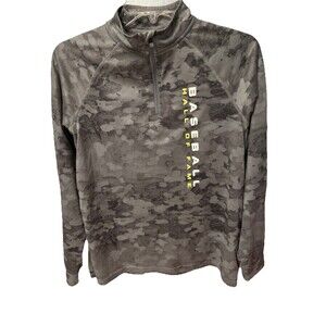 Under Armour Heat Gear - Baseball Hall of Fame Boys LS Warmup 1/4 Zip, Size Y-XL